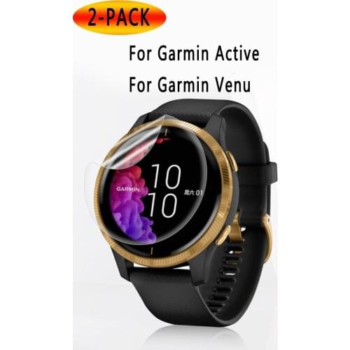 2-PACK For Garmin Active Smartwatch 2019 HD Antiexplosion Waterproof And Scratchproof TPU Protective Film For Garmin Venu