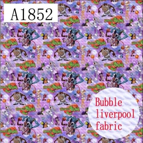 50cm*145cm 4 Way Stretch Spandex Knit Halloween Printed Bullet Texture Liverpool Fabric For Baby Head Wrap A1852