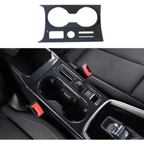 Carbon fiber car center cup holder electric brake panel trim for audi a3 8Y 2020 2021 accessories interior decoration