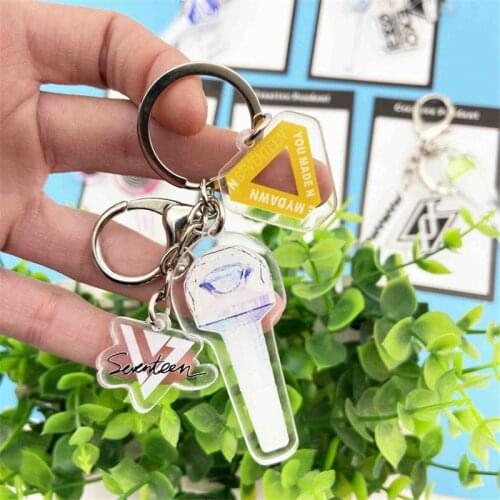 Key Chain KPOP Seventeen EXO Twice Super Junior MAMAMOO Acrylic Key Ring Exploration Obsession XIUMIN SUHO LAY Baekhyun YY25
