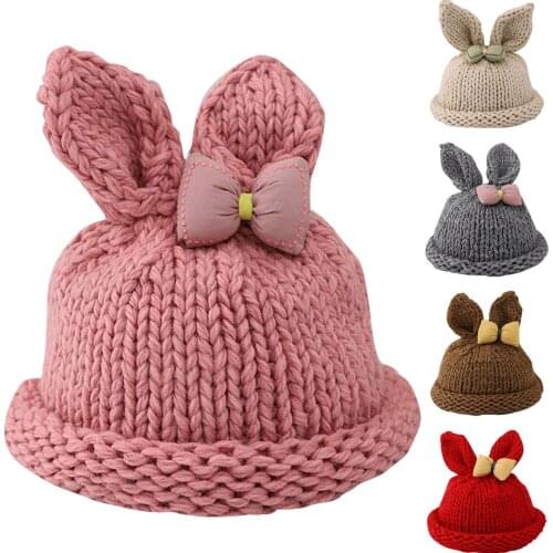 Children Kids Girls Hats Outdoor Winter Warm Windproof Thermal Plush Cute Multiple Colour Cartoon Rabbit Protection Ear Hats