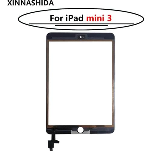 For iPad Mini 3 Touch Glass Screen Digitizer No Button With IC Conector For iPad mini 3 A1599 A1600 A1601