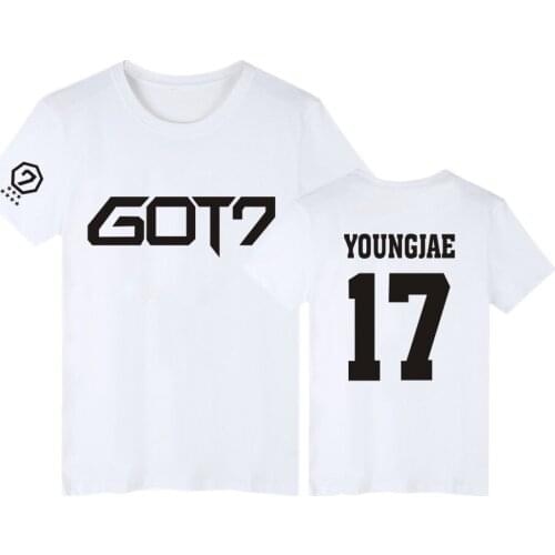 GOT7 kpop T shirt Women crewneck Cotton T-shirt Couple Clothes plus size harajuku Tshirts T shirt Vetement Camiseta Femininas