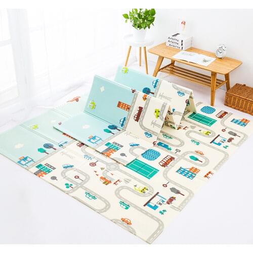 200x150x0.5cm Game Mats Play Mats Baby Crawling Blanket Soft Floor Carpet Folding Kids Rug Playmat Waterproof for Toddler Infant