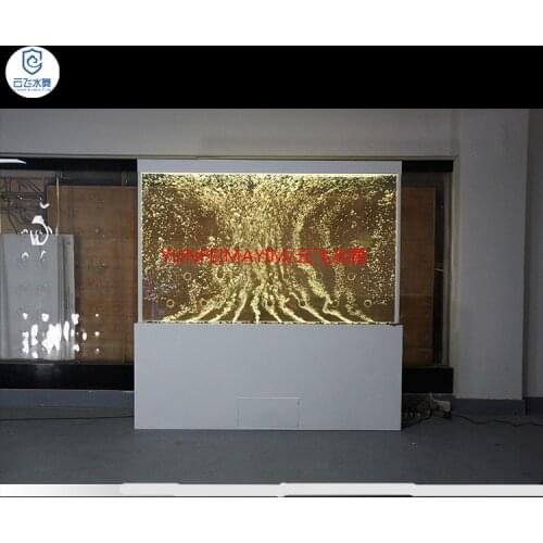 Customization:Round cakes water dance bubble screen.water curtain wall partition screen.LED colorful color water light