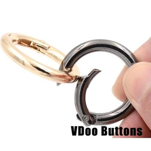 Circle buttons Luggage Metal buckle straps Clothing accessories 5 pcs for DIY luggage bags silver black free shipping