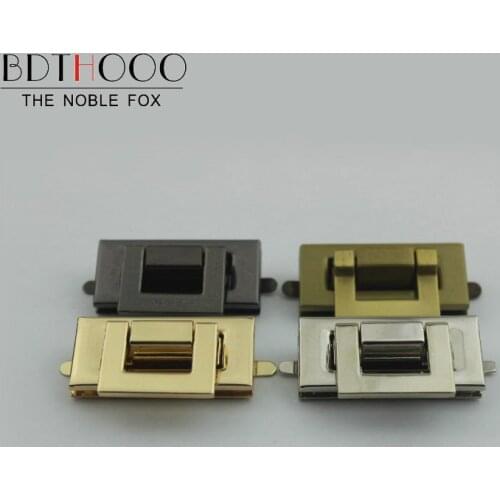 BDTHOOO 10pcs/lot Metal Lock for Bags Lockbutton Die-casting Screw Lock Plug DIY Bag Handbag Lock Suitcase Hardware Accessories