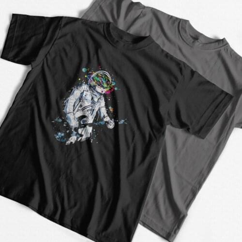 COOLMIND 100% cotton top quality print men T shirt casual space pring men tshirt loose cool tshirt men tee shirts tops