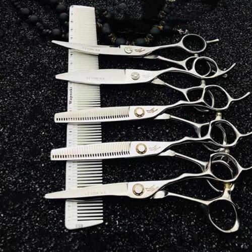 6 Professional Hair Salon Structure Scissors Set Cutting Barber Haircut Thinning Shear Scissors Hairdressing Hair Tools Scissors