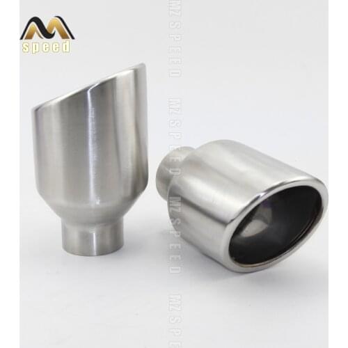 115mm Universal Car Rear Round Exhaust Pipe Tail Muffler Tip Chrome Stainless Steel Automobile Muffler Tip Replacement For Auto