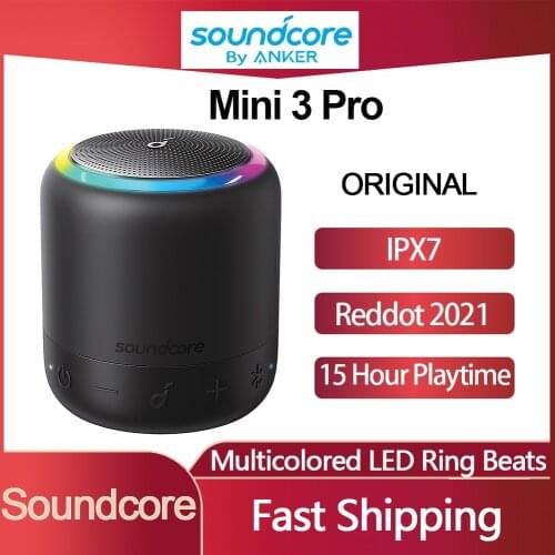 Original Anker Soundcore Mini 3 Pro Bluetooth Speakers A3127 USB-C BassUp Portable Outdoor Sport Waterproof Speaker for Laptop