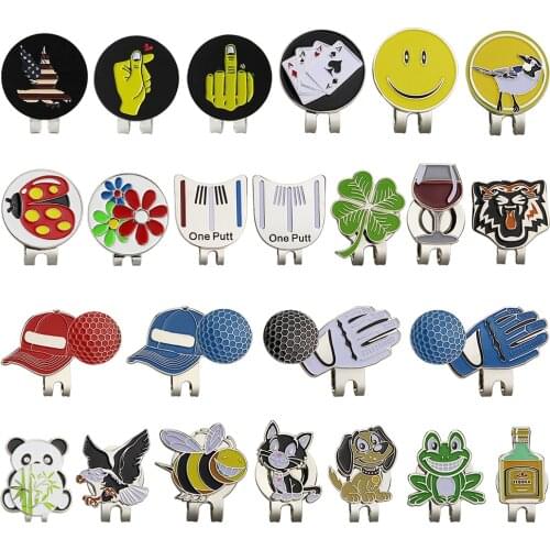 Golf Ball Mark with Golf Hat Clip Magnetic Outdoor Alloy golf marker supplies accessories Drop Shipping