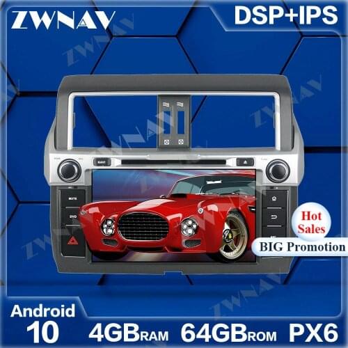 PX6 4GB+64GB Android 10.0 Car Multimedia Player For Toyota Prado 2018-2019 GPS Navi Radio navi stereo IPS Touch screen head unit