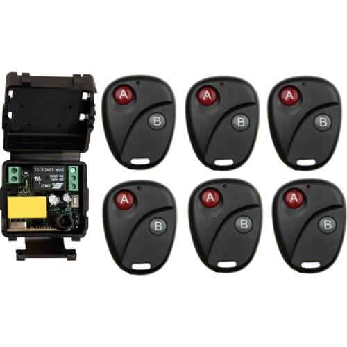 RF mini Wireless Remote Control AC 220 V 1 ch 2017 new 1* receiver+6*transmitter inter-lock Intelligent home appliances