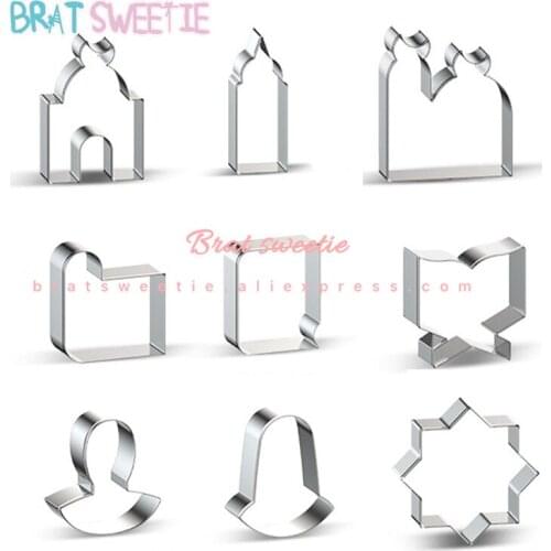 Maulid al-Nabi the Koran Cookie Cutters Biscuit Mold Moon Mosque EID Mubarak Cookie Cutter Set Muslim Festival Party Favors
