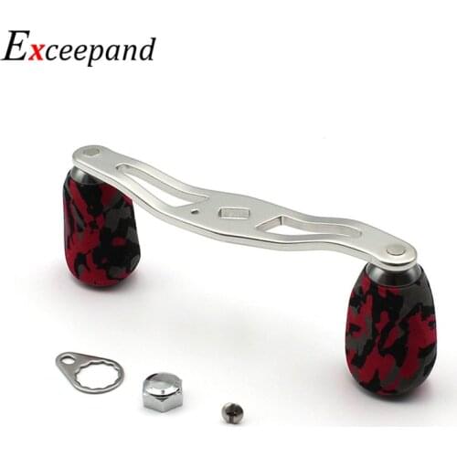 Exceepand Powerful Fishing Reel Handle Alloy Fishing Rocker for Abu Garcia Daiwa Low Profile Baitcasting Reel Grips Oval Knobs