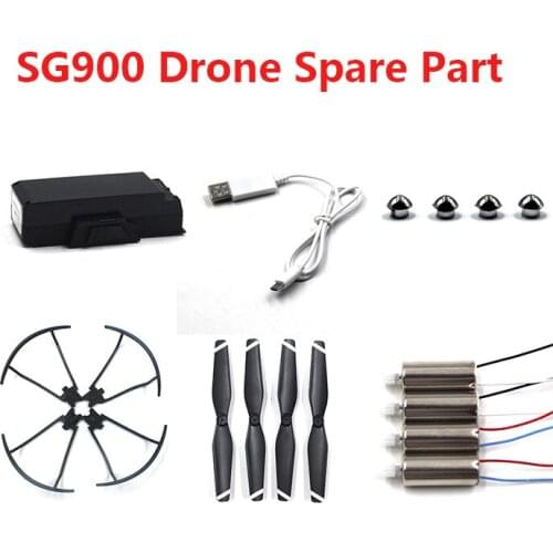 SG900 Optical Flow Folding Drone 3.7V 1100mAh Battery Protection Ring USB Charger Motor Blade Cap Propeller Original Accessories