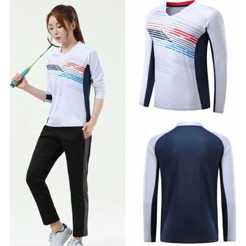 Spring Autumn Long-sleeved sports T-shirt men/womens,Quick-dry Breathable Tennis wear Shirts,Badminton Sportswear Clothes 6010