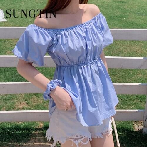 Блузки с открытыми плечами Sungtin China At AliExpress