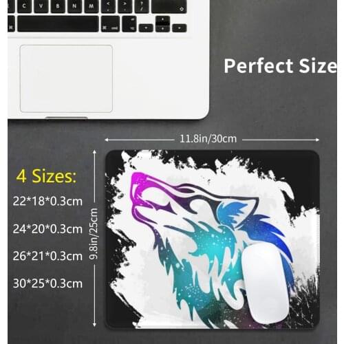 Wolf Soul Mouse Pad DIY Print Cushion Fire Colors Sign Brand Logo White Rock Flag Symbol Instrument Wolf Animal
