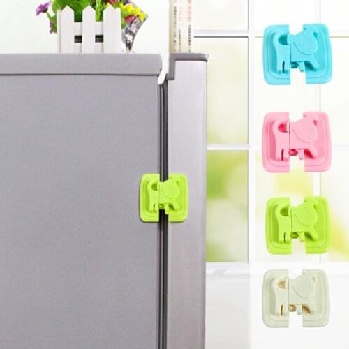 2pcs Puppy Shape Safety Locks for Refrigerators Door Baby Safe Protection From Children Lock Castle Security Blocker Padlock