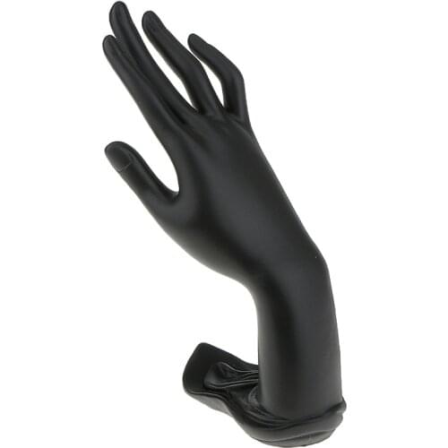 Female Black Mannequin Hand Display Jewelry Bracelet Ring Glove Stand Holder