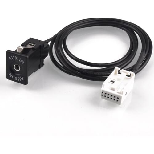 12PIN Aux Audio Cable Socket Interface Adapter Cable For Peugeot 307 308 408 407 507 for Citroen RD4 C2 C4 C5