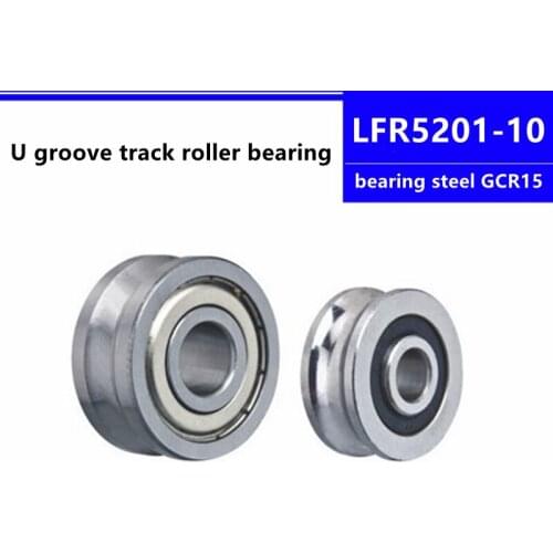 20pcs LFR5201-10NPP LFR5201-10KDD U groove pulley track guide roller bearing 12*35*15.9mm LFR5201-10ZZ LFR5201-10RS 10mm shaft
