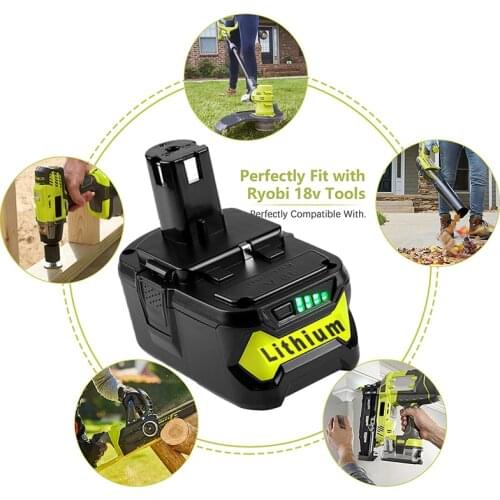 2020 High Capacity 18V 28000mAh Li-Ion For Ryobi Hot P108 RB18L40 Rechargeable Battery Pack Power Tool Battery Ryobi ONE