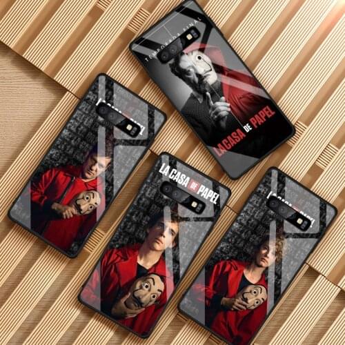 Money Heist House Paper Tempered Glass Phone Case For Samsung Galaxy S8 S9 S10 S20 PLUS J8 J6 J4 2018 NOTE 8 9 10 Cover Shell