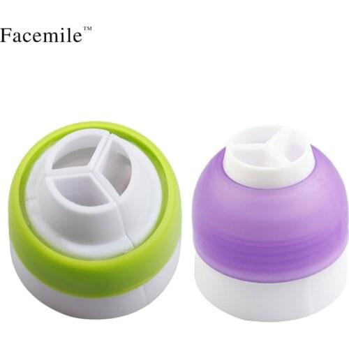 Facemile 2pcs/set nozzle coupler Icing Piping Nozzles Converter 3 Hole Plastic Cake Decorating Gift sets Russia Nozzle ZH016