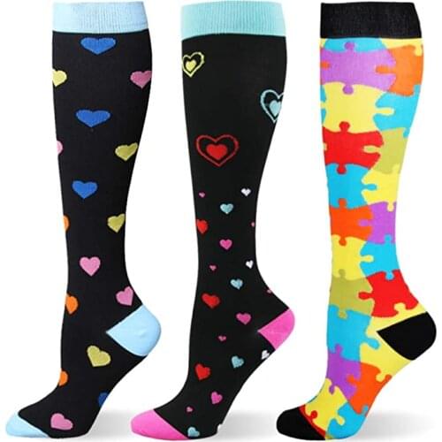 Compression Socks Women Men Anti Fatigue Pain Relief Knee High Stockings 15-20 Mmhg Graduated Socks Fit For Sports