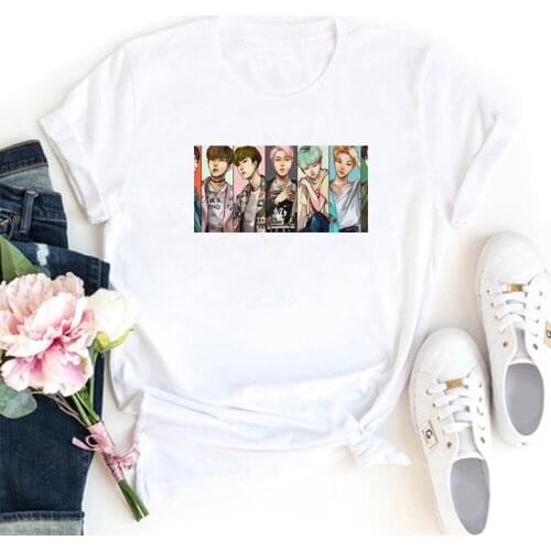 Cool Cool Boys Pattern T Shirt Women Round Neck Short Sleeve Tee Women Cotton Tshirt Women Fcasual Graphics Femme T-shirts