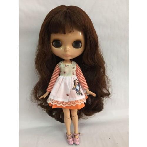 Joint body Nude Blyth Doll brown hair tan skin TTn