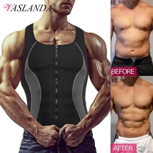 Men Body Shaper Workout Tank Tops Shapewear Compression Shirts Weight Loss Slimming Vest Waist Trainer Cropped Muscle Undershirt