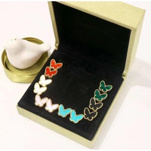 Fashion Luxury Brand S925 Sterling Silver For Women Goddess Ladies tassel Wedding Heart shaped fritillary Stud Earring Jewelry