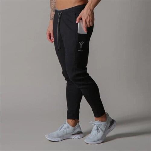 2021 Spring Jogging Pants Men Sport Breathable Mens Bodybuilding Joggers Gym Trousers Running Pants Men Black Sweatpants