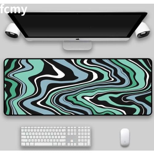 Non-skid Fashion Fabric Mouse Pad Art Table Mats Office Carpet Desk Pad Mouse Mat Black Big Mousepad Rubber Keyboard Mouse Pad