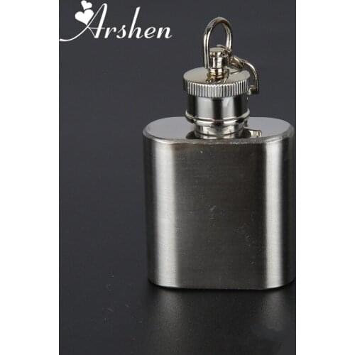Arshen 28ml Portable Stainless Steel Mini Hip Flask Whisky Liquor Flagon Party Wedding Bar Drink Button Bottle Alcohol Drinkware