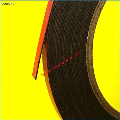 Coopart 0.6mm Utrathin 3MM/5MMX10M 2 sides Adhesive Black Foam Tape Gasket for Iphone Samsung HTC Repair LCD Dust proof