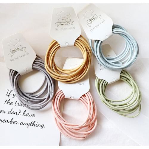 10pcs/lot 5CM Hair Elastics Hair Bands Hair Accessories Women Girl Rubber Bands Elastic Band for Hair Gum for Hair Accessories