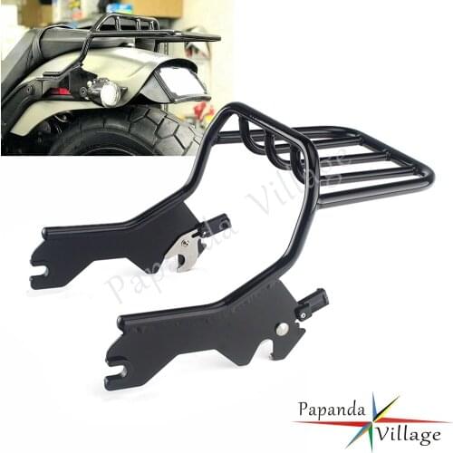 Detachable Motorcycle 2-up Black Rear Luggage Rack for Harley Softail Slim Deluxe Heritage Classic Street Bob Standard 2018-2020