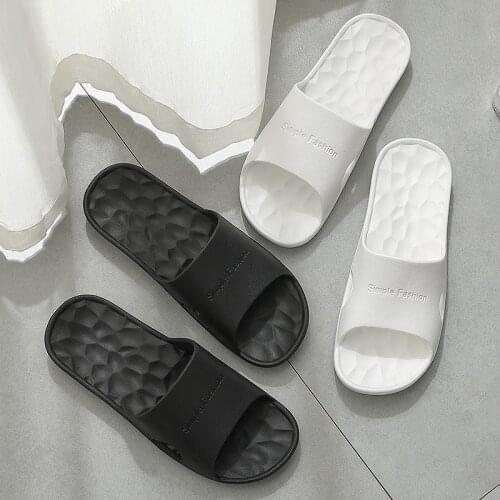 2021 New Flip Flops Women Summer Indoor House Slippers Couples Home Bathroom Non-slip Soft Tide To Wear Slippers Flat Shoes Mens
