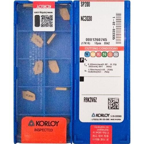 SP200 NC3030 100% KORLOY Original carbide insert with the best quality 10pcs/lot free shipping