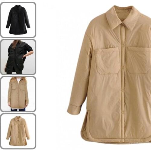 Windproof Thick Buttons Closure Big Pockets Shirt Jacket for Daily Wear