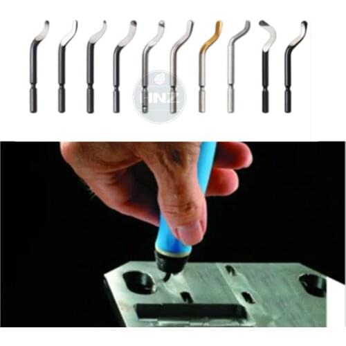 High quality Plastic Burr Handle With 10pc BS1010/BS1018 BS3010 BS1012 BS6601 BK3010 Blades Hand Deburring Tool