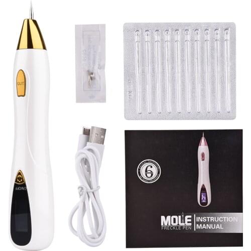 Laser Mole Tattoo Freckle Removal Pen LCD Sweep Spot Mole Removing Wart Corns Dark Spot Remover Salon Beauty Machine Skin Care
