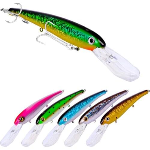 1Pcs Minnow Fishing Lure 20cm/41g Sinking Depth 2-4.5M 3D Eyes 2/0# BKB Hooks Hard Fake Baits Bass 10Colors Fishing Tackle 2021