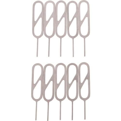 10pcs Metal SIM Card Tray Removal Eject Pin Key Tool Needle for Iphone for Oppo for Vivo for Xiaomi KOQZM