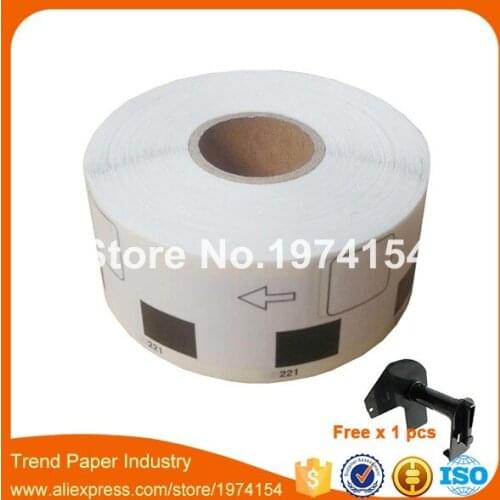 30 Refill Rolls Compatible DK-11221 Label 23mm*23mm 1000Pcs Compatible for Brother Label Printer QL-700/720 White Paper DK-1221